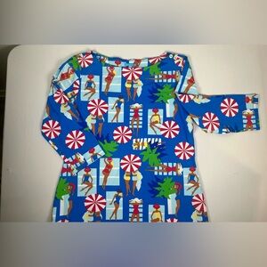 J McLaughlin Top Womens Blue Catalina Cloth Boat‎ Neck Beach Large